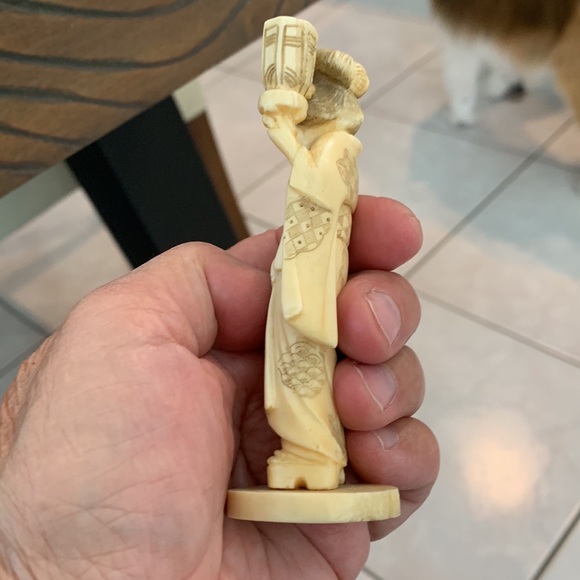 Sold Japanese Geisha woman in Ivory or bone - Picture 6 of 6
